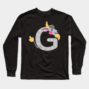 Letter G animal alphabet back to school Long Sleeve T-Shirt